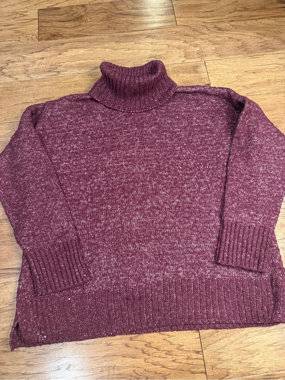 Banana Republic Plum Heathered Turtleneck Sweater - Picture 2 of 4